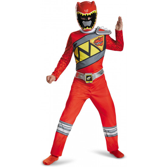 Fantasia Power Rangers Dino Charger Vermelho Clássica Infantil Fantasia Power Rangers Dino Charger Vermelho Clássica Infantil