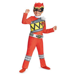 Fantasia Power Rangers Dino Charger Vermelho Infantil Clássica