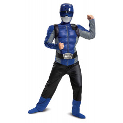 Fantasia Power Rangers Morfador Azul Luxo Infantil