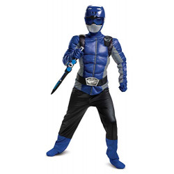 Fantasia Power Rangers Morfador Azul Luxo Infantil