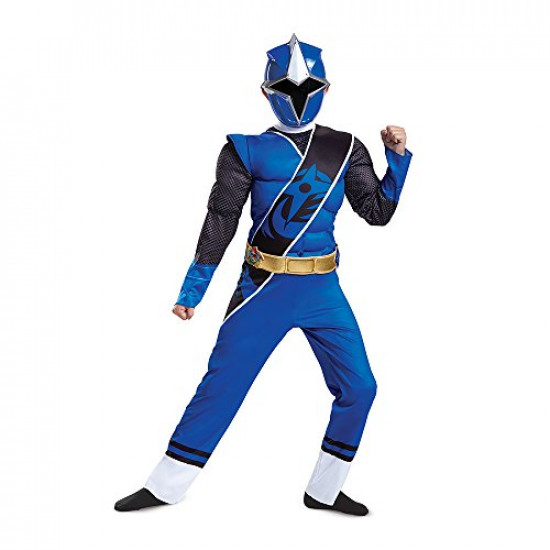 Fantasia Power Rangers Ninja Azul Luxo Infantil Fantasia Power Rangers Ninja Azul Luxo Infantil