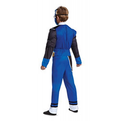 Fantasia Power Rangers Ninja Azul Luxo Infantil