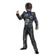 Fantasia Power Rangers Preta Filme Músculos Infantil Fantasia Power Rangers Preta Filme Músculos Infantil