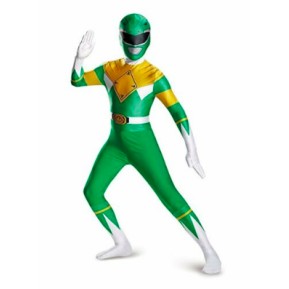 Fantasia Power Rangers Verde Infantil Adolescente