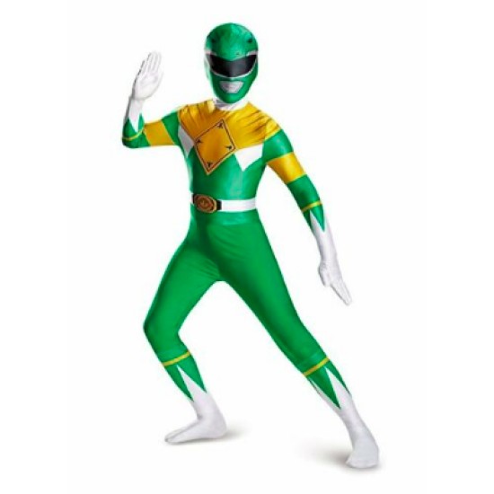 Fantasia Power Rangers Verde Infantil Adolescente