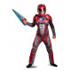 Fantasia Power Rangers Vermelha Filme Músculos Infantil Fantasia Power Rangers Vermelha Filme Músculos Infantil