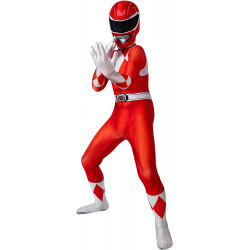 Fantasia Power Rangers Vermelha Infantil Luxo