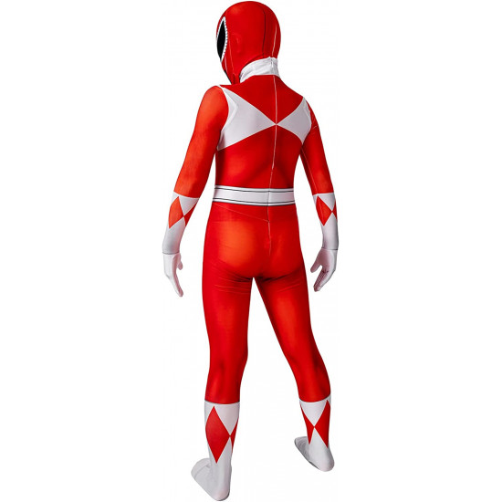 Fantasia Power Rangers Vermelha Infantil Luxo Fantasia Power Rangers Vermelha Infantil Luxo