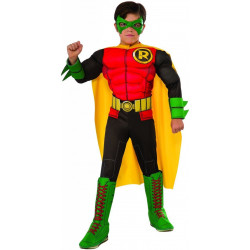 Fantasia Robin Super Herói DC Músculos Infantil
