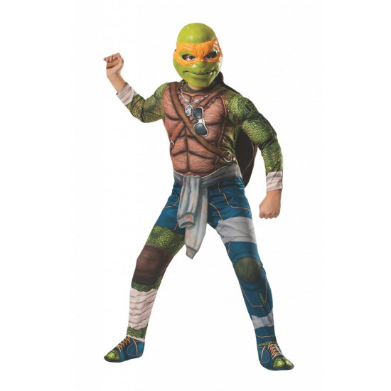 Fantasia Tartarugas Ninja Luxo Michelangelo com Músculos Infantil Fantasia Tartarugas Ninja Luxo Michelangelo com Músculos Infantil