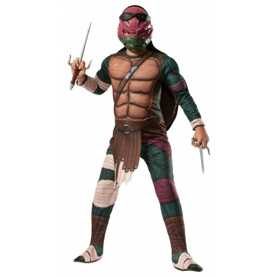 Fantasia Tartarugas Ninja Luxo Rafael com Músculos Infantil Fantasia Tartarugas Ninja Luxo Rafael com Músculos Infantil