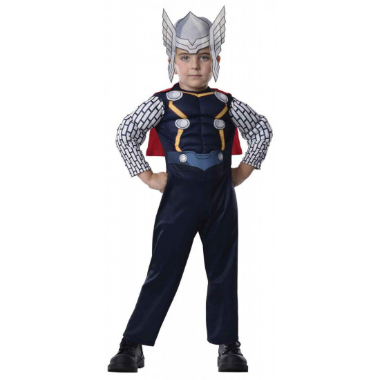 Fantasia Thor com Músculos Os Vingadores Assemble Infantil Completo Fantasia Thor com Músculos Os Vingadores Assemble Infantil Completo
