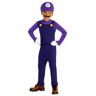 Fantasia Waluigi Luxo Infantil