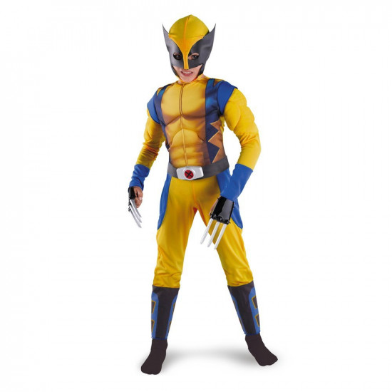 Fantasia X Men Wolverine Infantil Luxo com Músculos