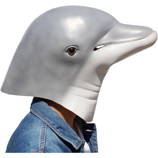 Máscara Fantasia Golfinho  Adulto Luxo