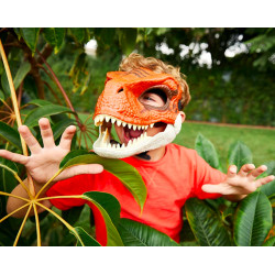 Máscara Jurassic Park O Mundo dos Dinossauros TRex Infantil Velociraptor