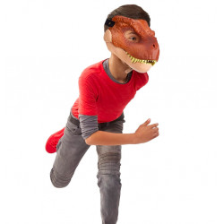 Máscara Jurassic Park Mundo dos Dinossauros TRex Infantil Velociraptor