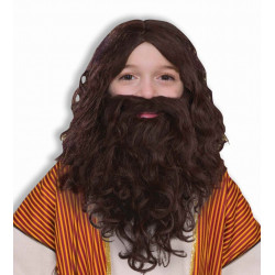 Peruca Barba e Bigode de Jesus Infantil