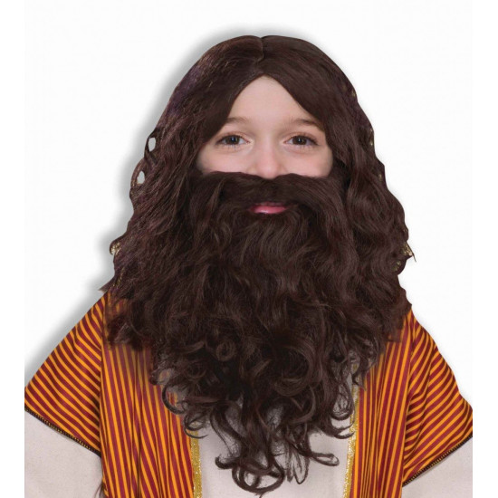 Peruca Barba e Bigode de Jesus Infantil Peruca Barba e Bigode de Jesus Infantil