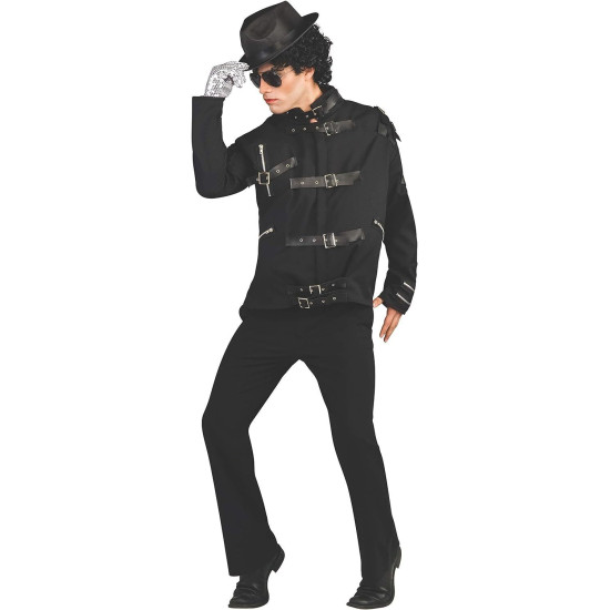 Fantasia Michael Jackson Preta Adulto Fantasia Michael Jackson Preta Adulto