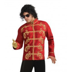 Jaqueta Michael Jackson Vermelha Adulto Clássica
