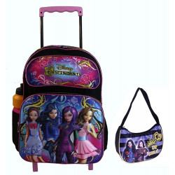 Mochila com Rodinhas Disney Descendentes com Bolsa