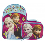 Mochila Lancheira Frozen Disney Azul