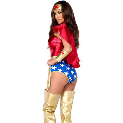 Fantasia Mulher Maravilha Shorts Sexy Adulto