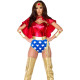 Fantasia Mulher Maravilha Shorts Sexy Adulto