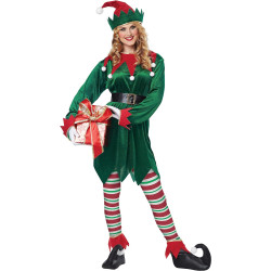 Fantasia Elf Duende Adulto Feminino Natal