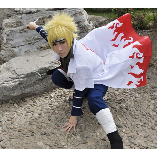 Fantasia Roupão Naruto Minato Anime Luxo Adulto