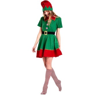 Fantasia Elf Vestido Duende Adulto Extra Fantasia Elf Vestido Duende Adulto Extra