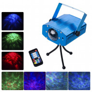 Projetor de Luz Laser LED com 7 cores Iluminação de Ondulações de Água