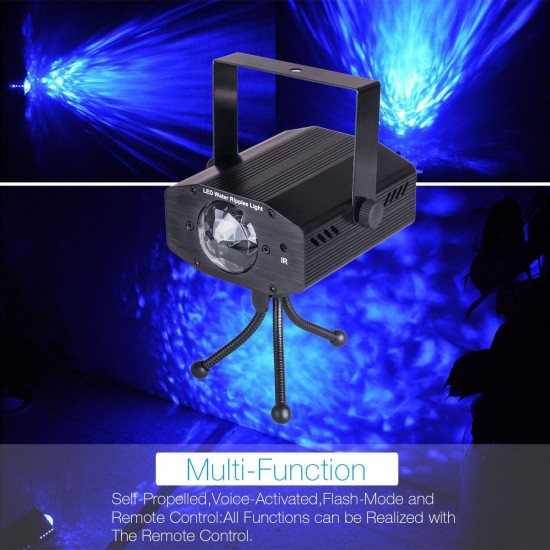 Projetor de Luz Laser LED com 7 cores Iluminação de Ondulações de Água Projetor de Luz Laser LED com 7 cores Iluminação de Ondulações de Água