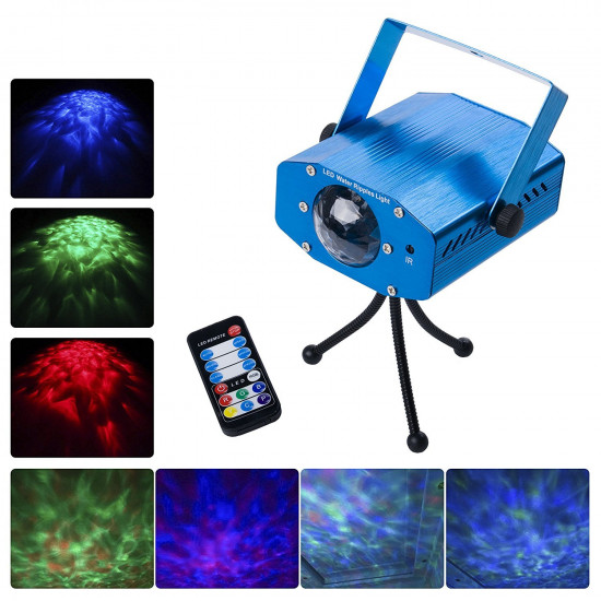 Projetor de Luz Laser LED com 7 cores Iluminação de Ondulações de Água Projetor de Luz Laser LED com 7 cores Iluminação de Ondulações de Água