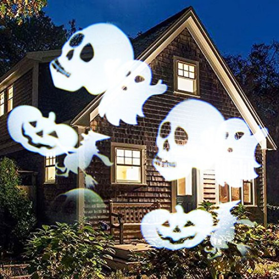 Projetor de Luz Laser Led Festas com 10 Motivos Branco