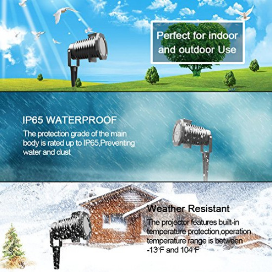 Projetor de Luz Laser Led Festas com 10 Motivos Branco