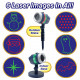 Projetor de Luz Laser Natalina Vermelho e Verde com Movimento 6 Temas Projetor de Luz Laser Natalina Vermelho e Verde com Movimento 6 Temas