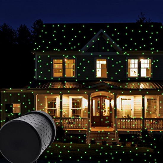 Projetor de Luz Laser Natalina Vermelho e Verde Fixo Projetor de Luz Laser Natalina Vermelho e Verde Fixo