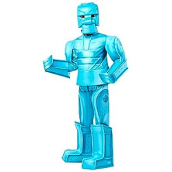 Fantasia de Robô de Luxo Clássica Infantil Azul