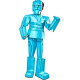 Fantasia de Robô de Luxo Clássica Infantil Azul Fantasia de Robô de Luxo Clássica Infantil Azul