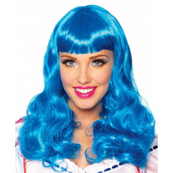Peruca Adulto Azul Katy Perry Clássica