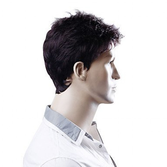 Peruca Adulto Masculina com Fibra Sintética Natural curto