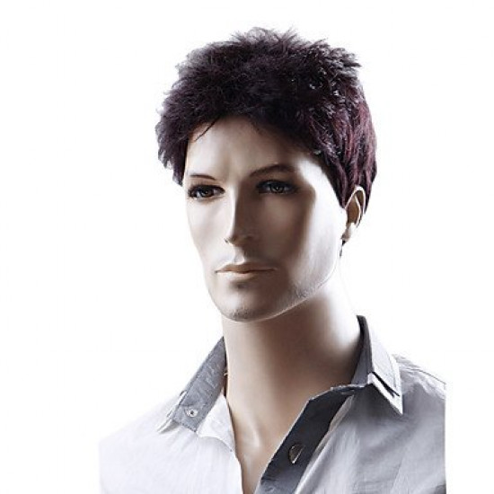 Peruca Adulto Masculina com Fibra Sintética Natural curto