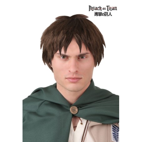 Peruca Attack on Titan Eren Adulto Luxo Peruca Attack on Titan Eren Adulto Luxo