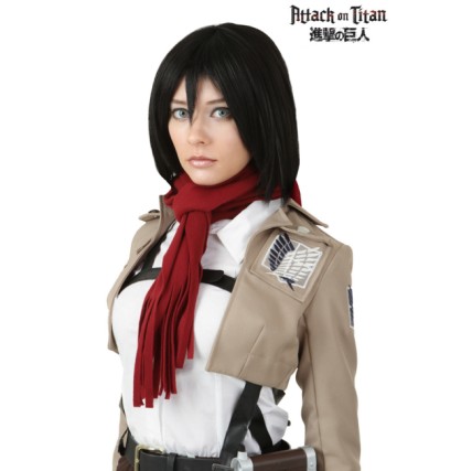 Peruca Attack on Titan Mikasa Adulto Luxo Peruca Attack on Titan Mikasa Adulto Luxo