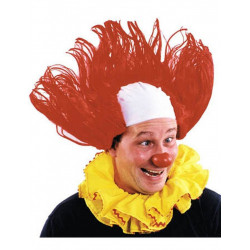 Peruca Bozo Vermelha de Palhaço Adulto