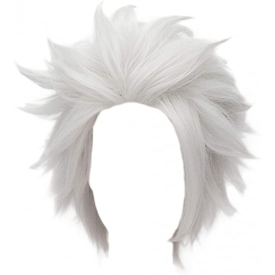 Peruca Branca de Cabelo Espetado