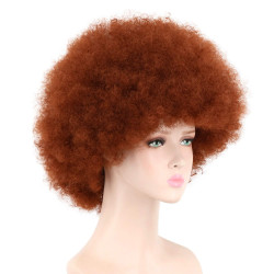 Peruca Castanho de Palhaço Adulto Luxo