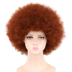 Peruca Castanho de Palhaço Adulto Luxo